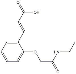 3-{2-[(ethylcarbamoyl)methoxy]phenyl}prop-2-enoic acid Struktur