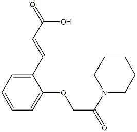 3-{2-[2-oxo-2-(piperidin-1-yl)ethoxy]phenyl}prop-2-enoic acid Structure