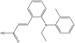 3-{2-[ethyl(2-methylphenyl)amino]phenyl}prop-2-enoic acid 结构式