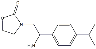 3-{2-amino-2-[4-(propan-2-yl)phenyl]ethyl}-1,3-oxazolidin-2-one Struktur