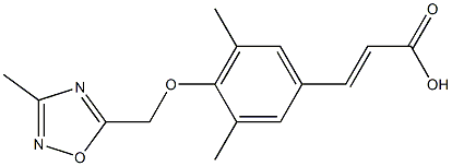 3-{3,5-dimethyl-4-[(3-methyl-1,2,4-oxadiazol-5-yl)methoxy]phenyl}prop-2-enoic acid,,结构式