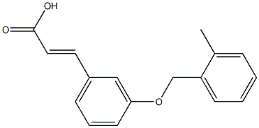 3-{3-[(2-methylphenyl)methoxy]phenyl}prop-2-enoic acid 化学構造式