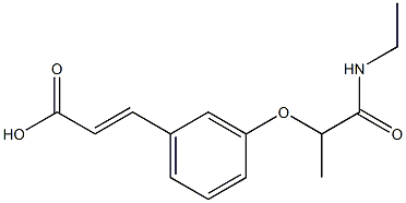 3-{3-[1-(ethylcarbamoyl)ethoxy]phenyl}prop-2-enoic acid,,结构式