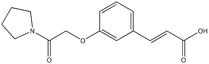 3-{3-[2-oxo-2-(pyrrolidin-1-yl)ethoxy]phenyl}prop-2-enoic acid Structure