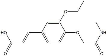 3-{3-ethoxy-4-[(methylcarbamoyl)methoxy]phenyl}prop-2-enoic acid 结构式