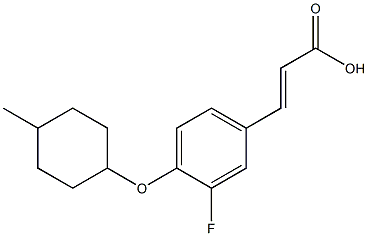 3-{3-fluoro-4-[(4-methylcyclohexyl)oxy]phenyl}prop-2-enoic acid Structure