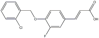 3-{4-[(2-chlorophenyl)methoxy]-3-fluorophenyl}prop-2-enoic acid 结构式
