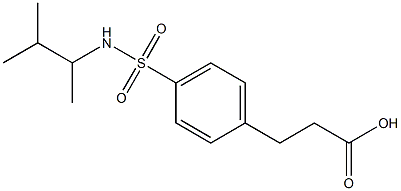 3-{4-[(3-methylbutan-2-yl)sulfamoyl]phenyl}propanoic acid Struktur