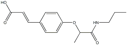 3-{4-[1-(propylcarbamoyl)ethoxy]phenyl}prop-2-enoic acid Struktur
