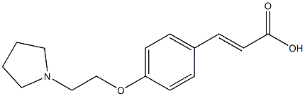 3-{4-[2-(pyrrolidin-1-yl)ethoxy]phenyl}prop-2-enoic acid,,结构式