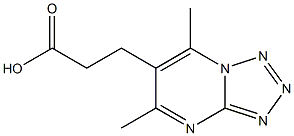 3-{5,7-dimethyl-[1,2,3,4]tetrazolo[1,5-a]pyrimidin-6-yl}propanoic acid Structure