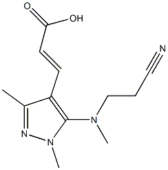 3-{5-[(2-cyanoethyl)(methyl)amino]-1,3-dimethyl-1H-pyrazol-4-yl}prop-2-enoic acid