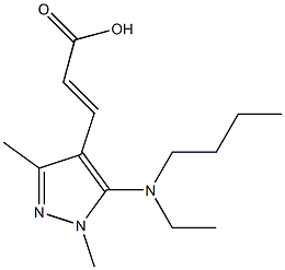 3-{5-[butyl(ethyl)amino]-1,3-dimethyl-1H-pyrazol-4-yl}prop-2-enoic acid
