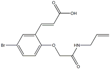 3-{5-bromo-2-[(prop-2-en-1-ylcarbamoyl)methoxy]phenyl}prop-2-enoic acid 结构式