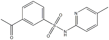 3-acetyl-N-(5-methylpyridin-2-yl)benzene-1-sulfonamide Struktur