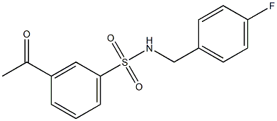 3-acetyl-N-[(4-fluorophenyl)methyl]benzene-1-sulfonamide Structure