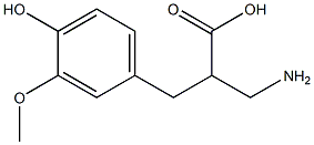 3-amino-2-[(4-hydroxy-3-methoxyphenyl)methyl]propanoic acid 化学構造式