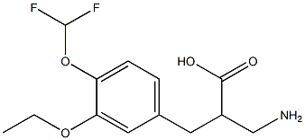 3-amino-2-{[4-(difluoromethoxy)-3-ethoxyphenyl]methyl}propanoic acid Structure