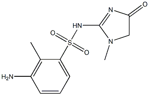 3-amino-2-methyl-N-(1-methyl-4-oxo-4,5-dihydro-1H-imidazol-2-yl)benzene-1-sulfonamide Struktur