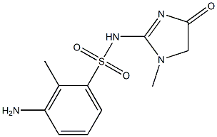 3-amino-2-methyl-N-(1-methyl-4-oxo-4,5-dihydro-1H-imidazol-2-yl)benzene-1-sulfonamide 化学構造式