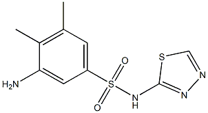 3-amino-4,5-dimethyl-N-(1,3,4-thiadiazol-2-yl)benzene-1-sulfonamide Structure