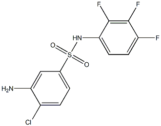 3-amino-4-chloro-N-(2,3,4-trifluorophenyl)benzene-1-sulfonamide Struktur