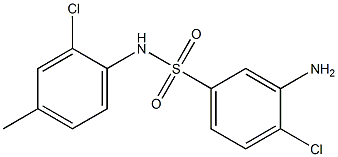 3-amino-4-chloro-N-(2-chloro-4-methylphenyl)benzene-1-sulfonamide,,结构式