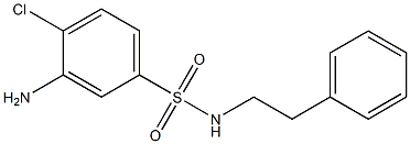 3-amino-4-chloro-N-(2-phenylethyl)benzene-1-sulfonamide 结构式
