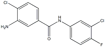 3-amino-4-chloro-N-(3-chloro-4-fluorophenyl)benzamide Structure