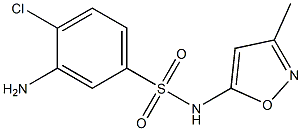 3-amino-4-chloro-N-(3-methyl-1,2-oxazol-5-yl)benzene-1-sulfonamide,,结构式