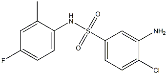 3-amino-4-chloro-N-(4-fluoro-2-methylphenyl)benzene-1-sulfonamide 化学構造式