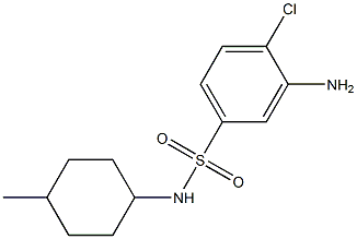 3-amino-4-chloro-N-(4-methylcyclohexyl)benzene-1-sulfonamide 化学構造式