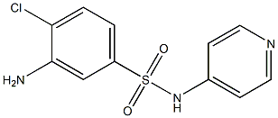 3-amino-4-chloro-N-(pyridin-4-yl)benzene-1-sulfonamide 化学構造式