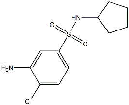 3-amino-4-chloro-N-cyclopentylbenzene-1-sulfonamide Struktur