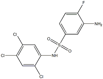  3-amino-4-fluoro-N-(2,4,5-trichlorophenyl)benzene-1-sulfonamide