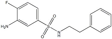 3-amino-4-fluoro-N-(2-phenylethyl)benzene-1-sulfonamide Struktur