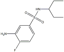 3-amino-4-fluoro-N-(pentan-3-yl)benzene-1-sulfonamide Structure
