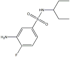  3-amino-4-fluoro-N-(pentan-3-yl)benzene-1-sulfonamide