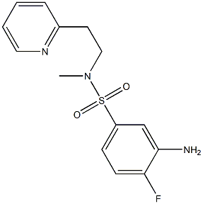 3-amino-4-fluoro-N-methyl-N-[2-(pyridin-2-yl)ethyl]benzene-1-sulfonamide Structure