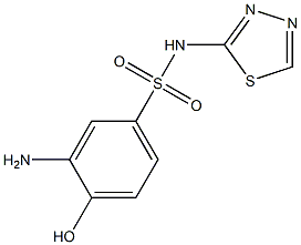 3-amino-4-hydroxy-N-(1,3,4-thiadiazol-2-yl)benzene-1-sulfonamide