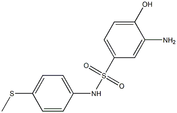 3-amino-4-hydroxy-N-[4-(methylsulfanyl)phenyl]benzene-1-sulfonamide Structure