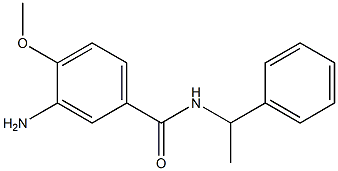 3-amino-4-methoxy-N-(1-phenylethyl)benzamide Struktur