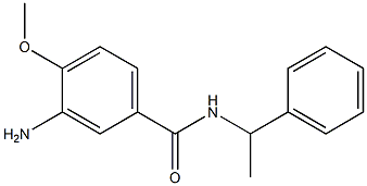 3-amino-4-methoxy-N-(1-phenylethyl)benzamide 化学構造式