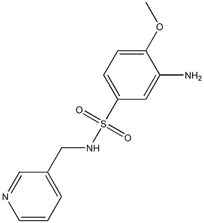 3-amino-4-methoxy-N-(pyridin-3-ylmethyl)benzene-1-sulfonamide 结构式