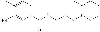 3-amino-4-methyl-N-[3-(2-methylpiperidin-1-yl)propyl]benzamide,,结构式