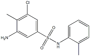3-amino-5-chloro-4-methyl-N-(2-methylphenyl)benzene-1-sulfonamide,,结构式