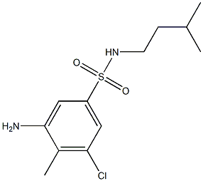 3-amino-5-chloro-4-methyl-N-(3-methylbutyl)benzene-1-sulfonamide 结构式