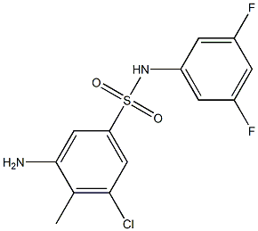 3-amino-5-chloro-N-(3,5-difluorophenyl)-4-methylbenzene-1-sulfonamide