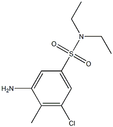 3-amino-5-chloro-N,N-diethyl-4-methylbenzene-1-sulfonamide 化学構造式