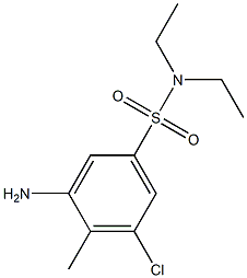 3-amino-5-chloro-N,N-diethyl-4-methylbenzene-1-sulfonamide,,结构式